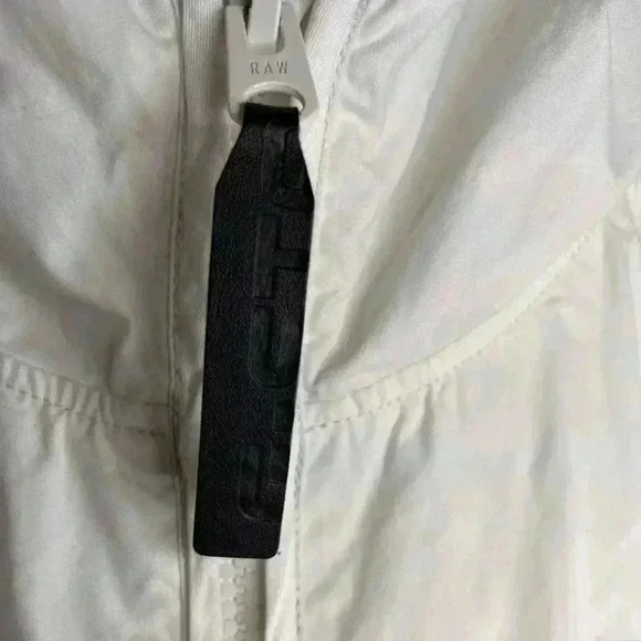 G Star  Raw Long White Coat Size Medium - Picture 2 of 12